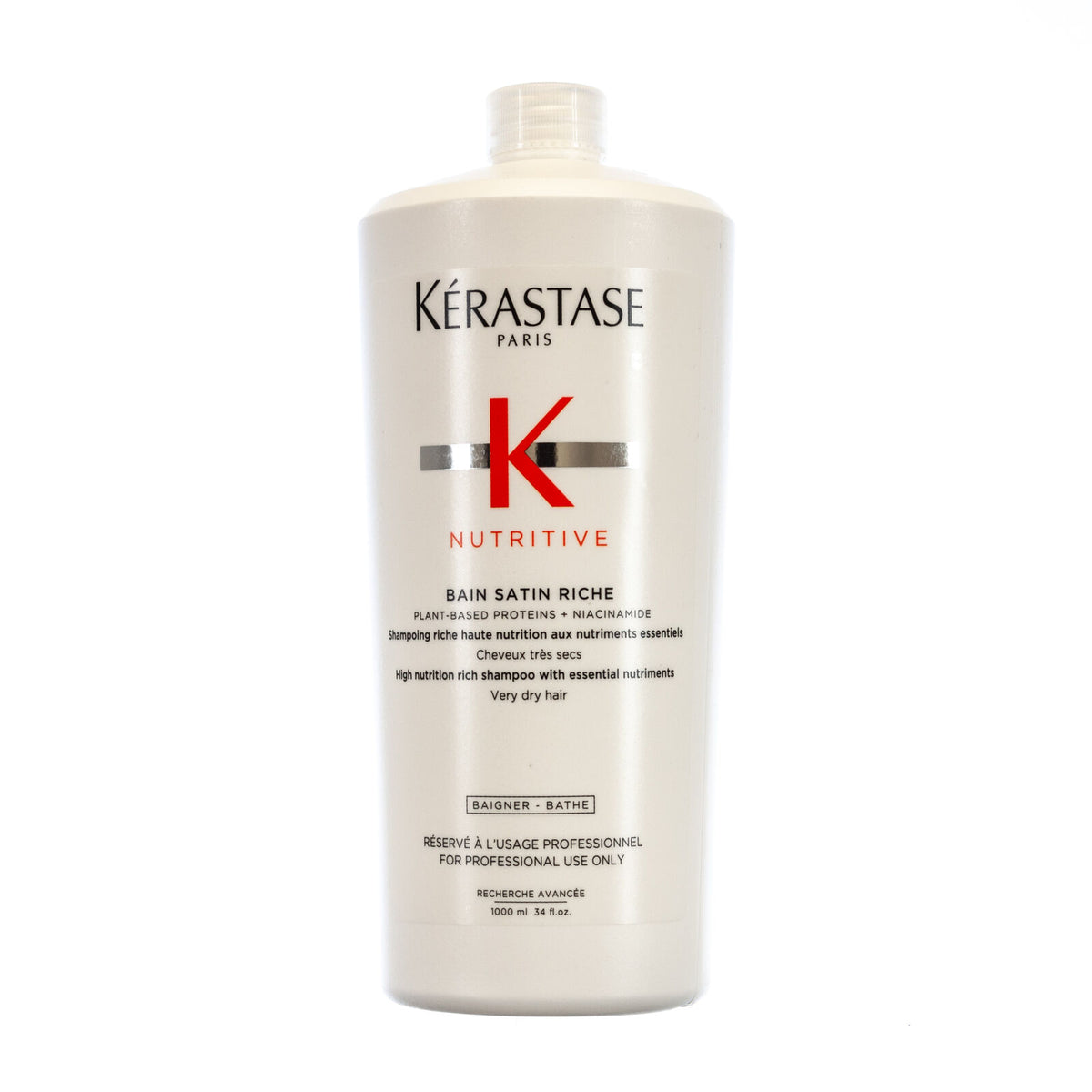 Kérastase NUTRITIVE BAIN SATIN 1000ml×4 Kerastase Nutritive Bain Satin Riche 34 oz – Shampoo Zone