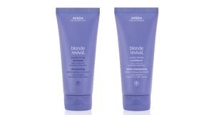 Aveda blonde revival purple toning shampoo & Conditioner 1.7oz Travel Set