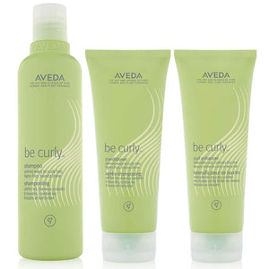 Aveda Be Curly Shampoo 8.5 Oz, Conditioner 6.7 Oz & Curl Enhancer 6.7 Oz