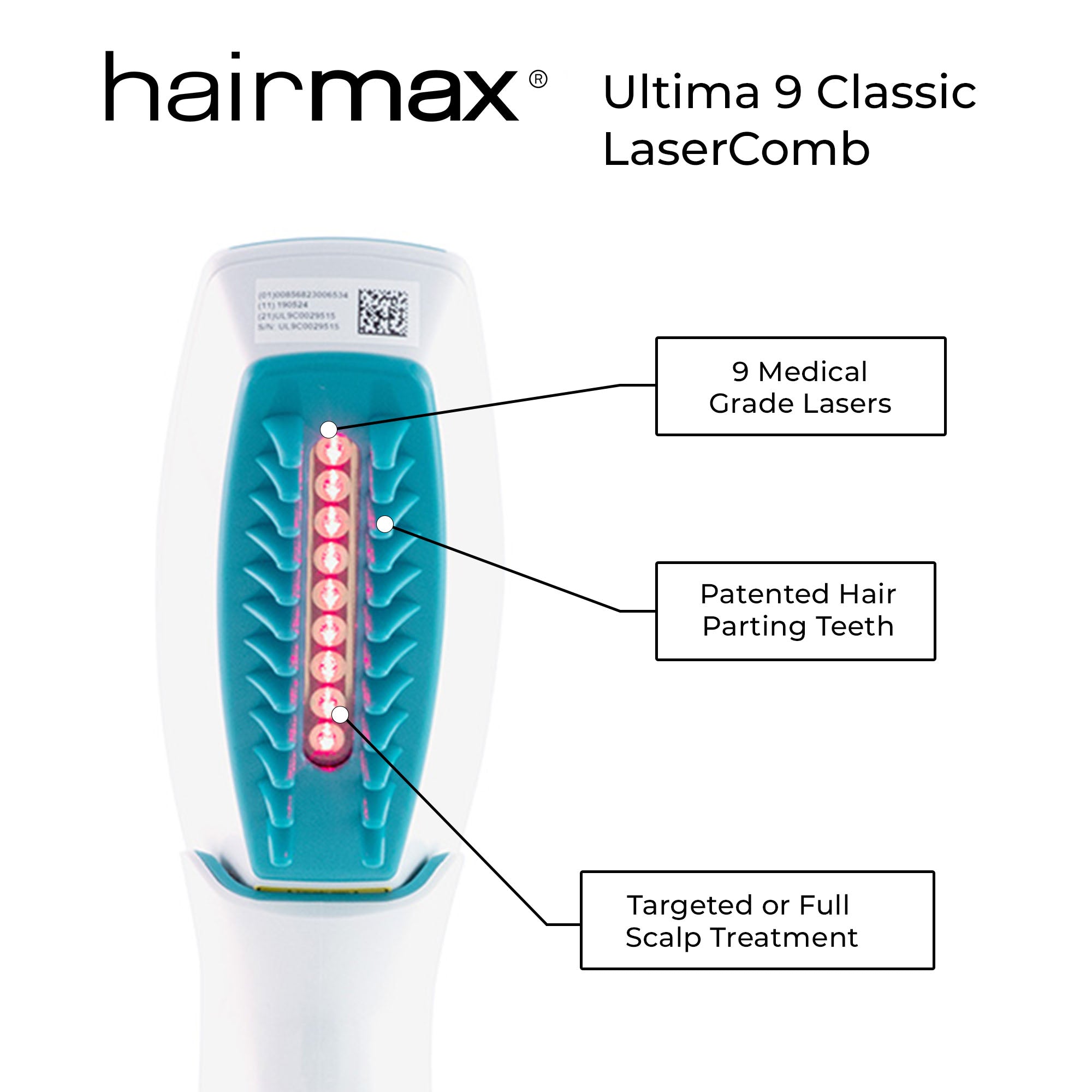 HairMax Ultima 12 Classic LaserComb Hair Growth Device – Shampoo Zone