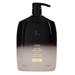 Oribe Gold Lust Repair & Restore Shampoo with a generic Pump 33.8 oz