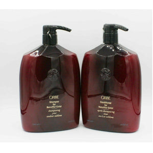 Oribe Shampoo For Beautiful Color and Conditioner 33.8 oz SET With Generic Pumps